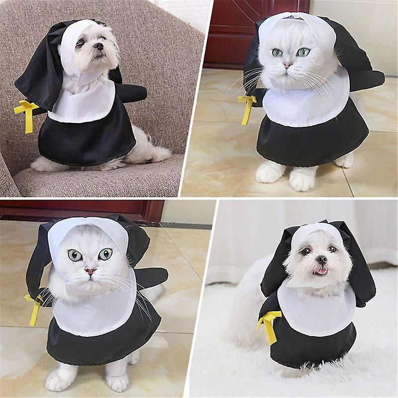 1pcs New Pet Halloween Clothing Cat And Dog Funny Cosplay Party Nun Dress Up Clothes Transform Into Cat And Dog [...]