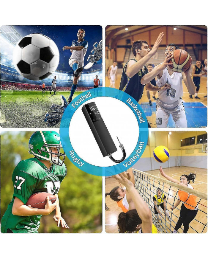 Pompe à billes électrique, pompe à air intelligente gonflage rapide portable de la balle avec manomètre précis et [...]