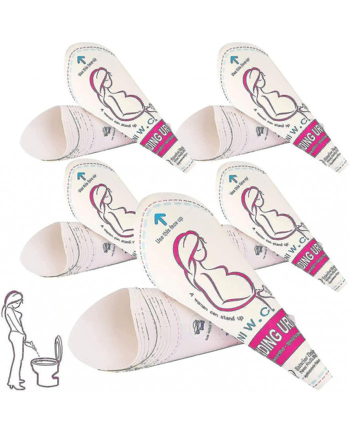 60 Pcs Dispositif d’urination femelle jetable, entonnoir de pipi pour femmes entonnoir d’urinoir féminin portable