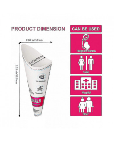 60 Pcs Dispositif d’urination femelle jetable, entonnoir de pipi pour femmes entonnoir d’urinoir féminin portable