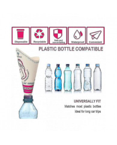 60 Pcs Dispositif d’urination femelle jetable, entonnoir de pipi pour femmes entonnoir d’urinoir féminin portable