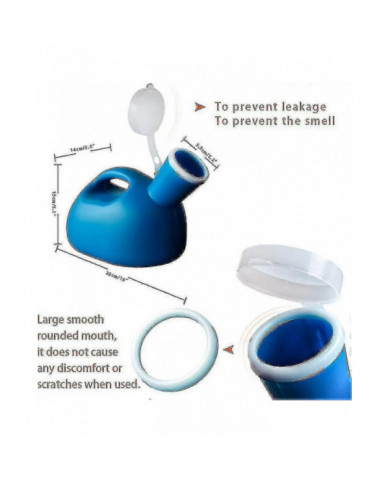 Urinoirs pour hommes 2000ml / 66oz Collection d’urine d’urinoir masculine portable Cont Tw