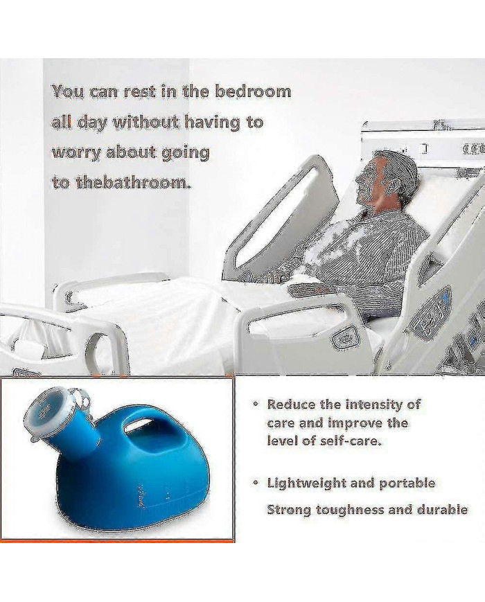 Urinoirs pour hommes 2000ml / 66oz Collection d’urine d’urinoir masculine portable Cont Tw