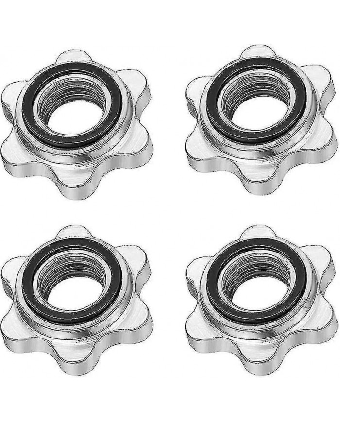 Ensemble de 4 Spinlock Dmbbell, Colliers Spinlock Standard Antidérapants de 25 mm, Bouchons À Vis pour Barres [...]