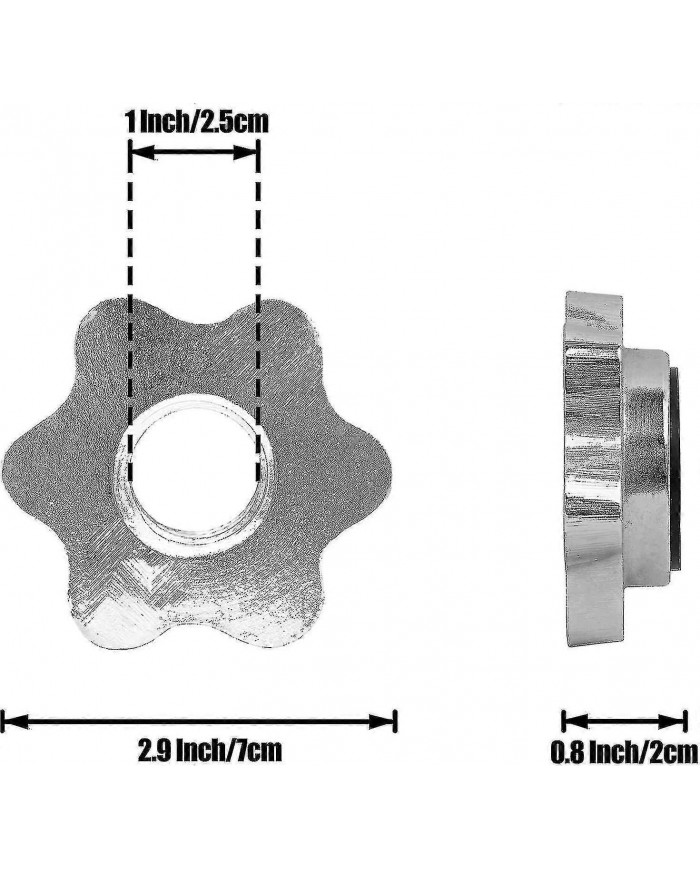 Ensemble de 4 Spinlock Dmbbell, Colliers Spinlock Standard Antidérapants de 25 mm, Bouchons À Vis pour Barres [...]