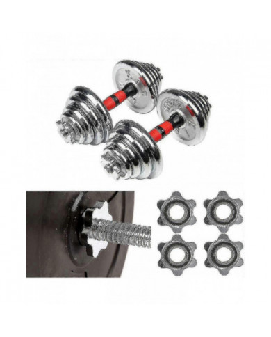 Ensemble de 4 Spinlock Dmbbell, Colliers Spinlock Standard Antidérapants de 25 mm, Bouchons À Vis pour Barres [...]