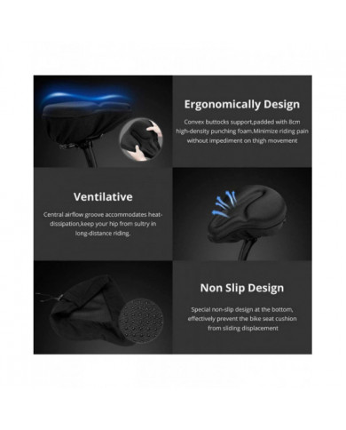 Coussin de vélo - Housse de vélo pour vélo et vélo d’exercice, pour, cruiser, sièges de vélo stationnaires