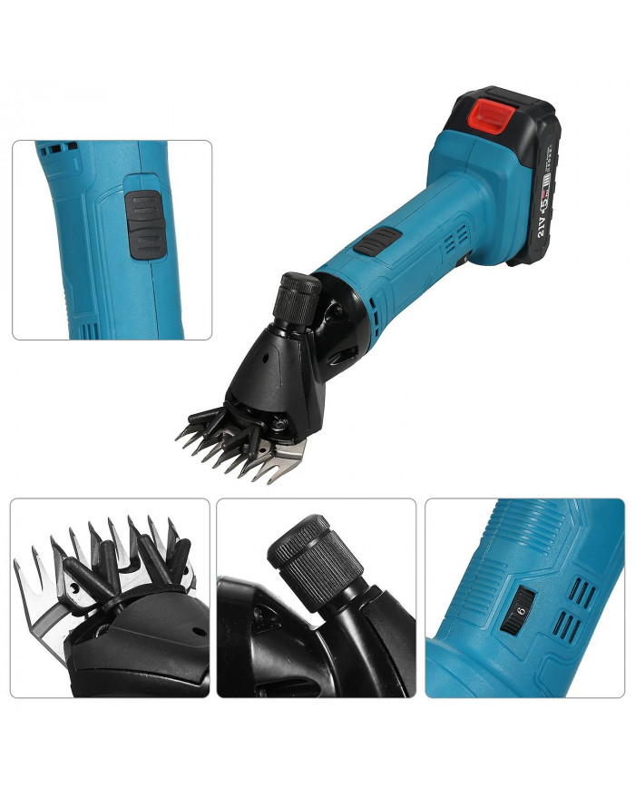 9 dents 6 vitesses réglables lithium-ion cisailles à laine ensemble lithium-ion machine à raser machine à cisailler