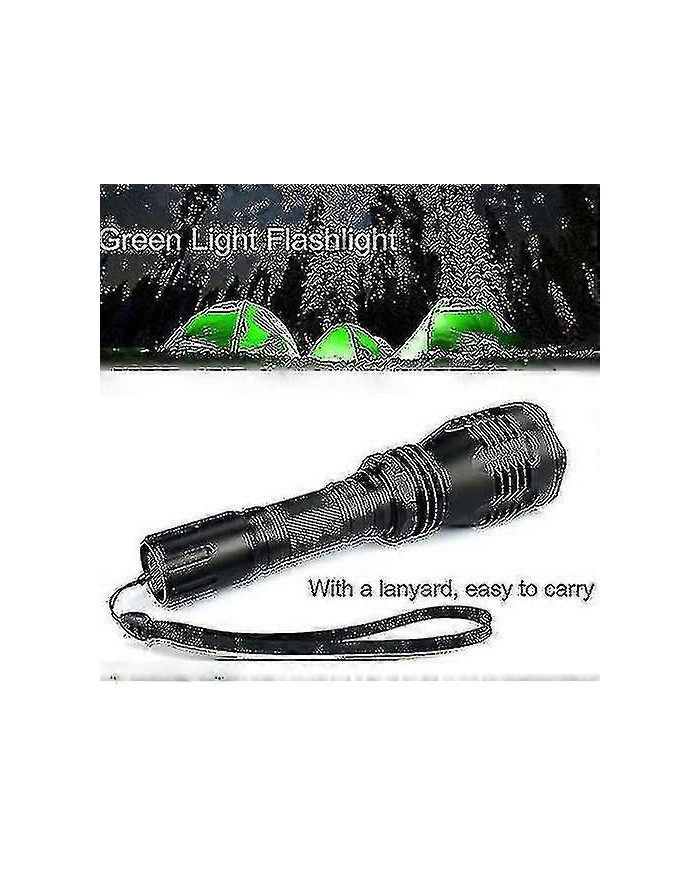Lampe de poche Lumière verte Super puissant 2000 Lumens Torche tactique Télécommande Rechargeable Étanche Torche [...]