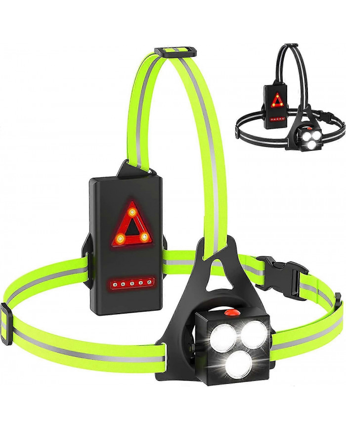 Feu de course, Feu de course LED rechargeable USB, 120 Lumière de poitrine réglable, 500 lumens, Feu de [...]