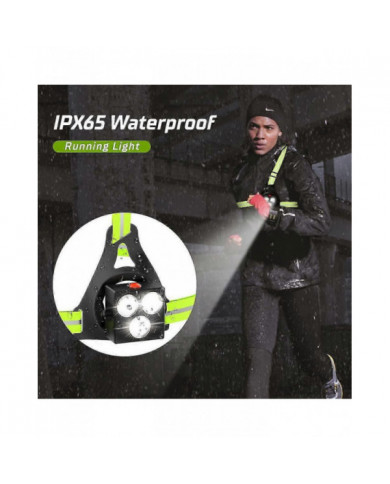 Feu de course, Feu de course LED rechargeable USB, 120 Lumière de poitrine réglable, 500 lumens, Feu de [...]