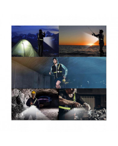 Feu de course, Feu de course LED rechargeable USB, 120 Lumière de poitrine réglable, 500 lumens, Feu de [...]