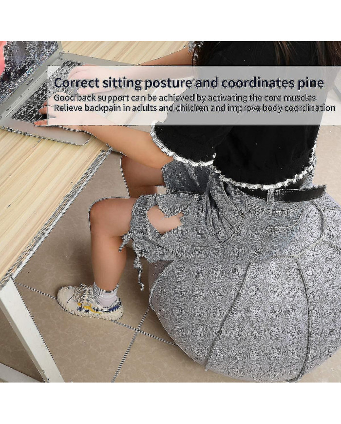 Chaise de balle assise de 65 cm pour bureau, dortoir et maison, ballon de yoga d’exercice de Pilates avec [...]