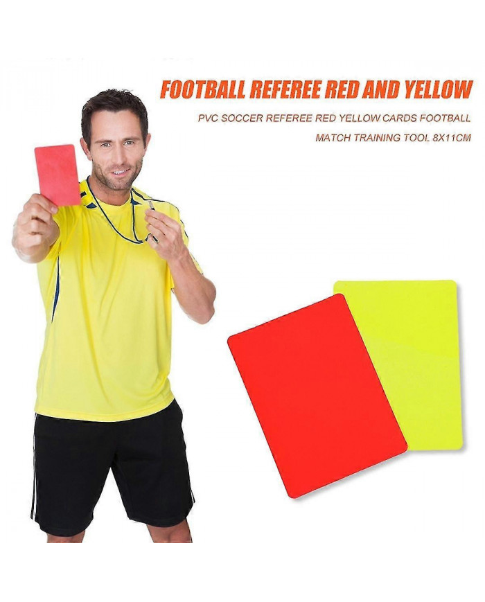 Jeu de drapeau d’arbitre de football, cartons jaunes rouges avec cahier et crayon, entraîneur arbitre acier [...]