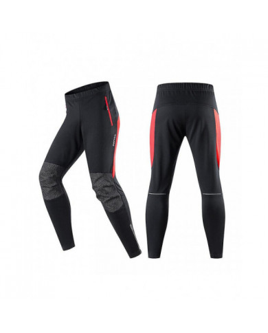 Pantalon de cyclisme pour hommes Polaire thermique d’hiver Vélo de route Pantalon de sport de vélo Coupe-vent