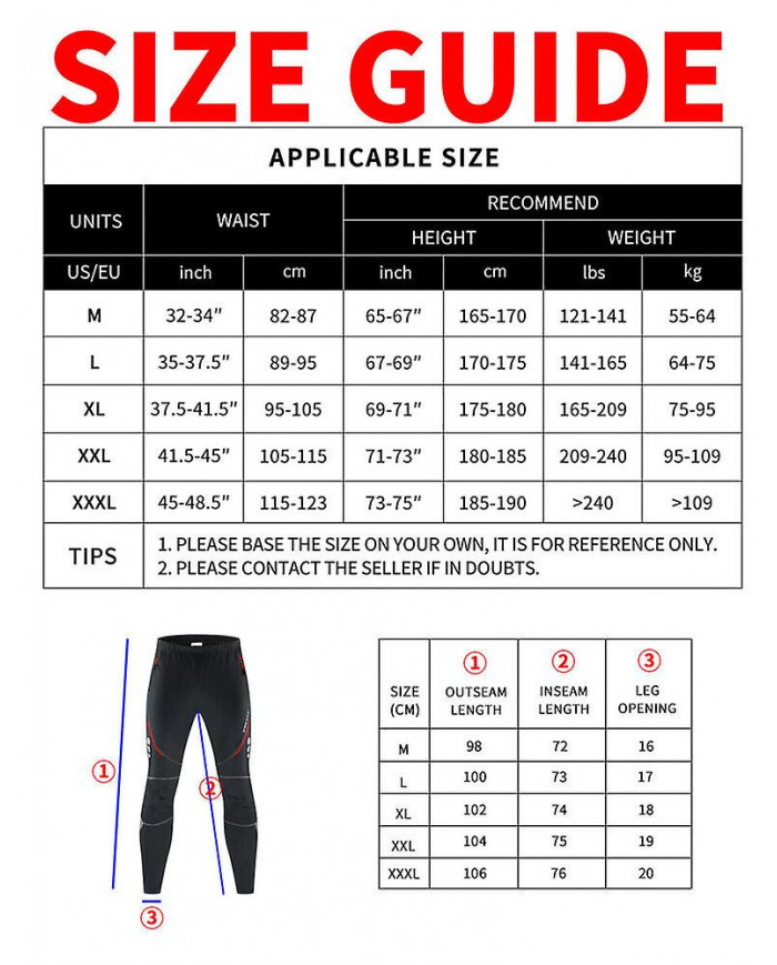 Pantalon de cyclisme pour hommes Polaire thermique d’hiver Vélo de route Pantalon de sport de vélo Coupe-vent