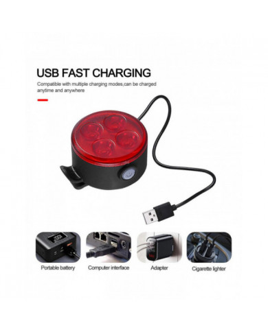 2 Pcs Mini lumière arrière avant Set 4 Led USB Charging Bike Light 4 Led Front Bike Lamp Cycling Tailight Bicycle [...]