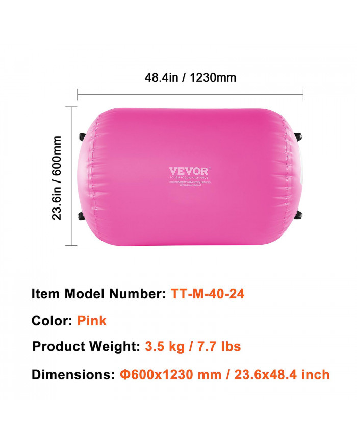 Spot d’air de piste de culbutage de tapis d’air, rouleau d’air gonflable rond, équipement de gymnastique de baril [...]