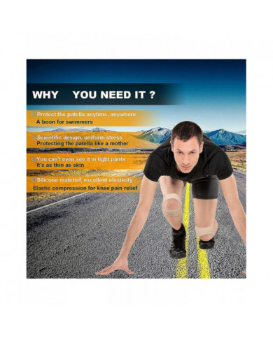 Genouillère imperméable à l’eau - genouillères en silicone ultra-minces pour la déchirure du ménisque et le [...]