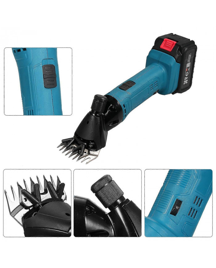 9 dents 6 vitesses réglables lithium-ion cisailles à laine ensemble lithium-ion machine à raser machine à cisailler