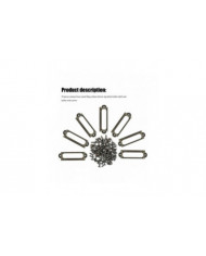 50pcs Supports d’étiquettes en métal pour tiroirs de meubles Armoires Cartes Plaques signalétiques Cadres avec vis [...]