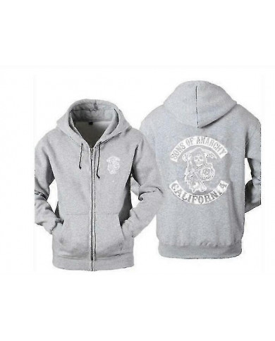 Sons Of Anarchy Hoodie Tv Soa Cosplay Costume Men Zipper Jacket Leather Vest Rock Punk Cap Mayans Mc Halloween Costume