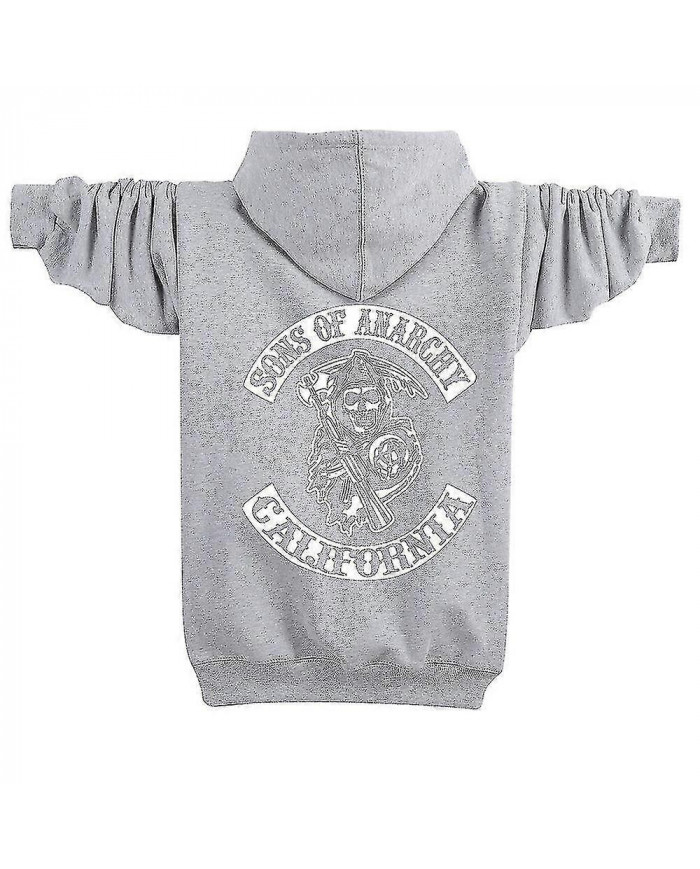 Sons Of Anarchy Hoodie Tv Soa Cosplay Costume Men Zipper Jacket Leather Vest Rock Punk Cap Mayans Mc Halloween Costume