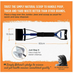 Poop Shovel 60cm Poop Scoop With Large Head, Easy Squeeze Handle And High Tension Springs