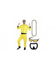 Costumes de célébrités des années 90 Adultes Jaune et Noir Shell Suit-XinHan