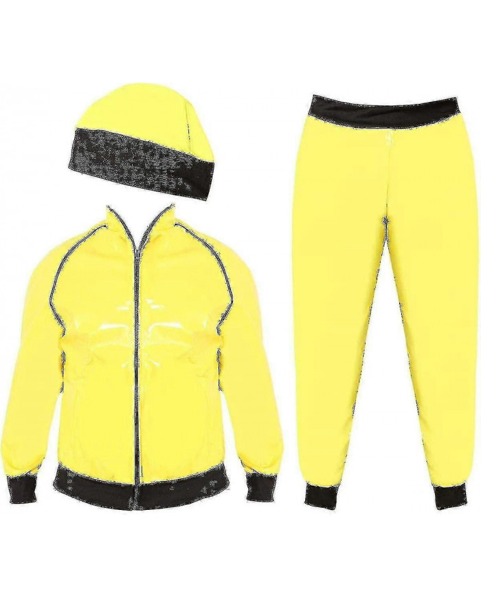 Costumes de célébrités des années 90 Adultes Jaune et Noir Shell Suit-XinHan