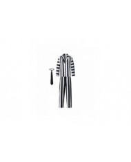 Crazy Ghost Beetlejuice Party Outfits Adults Halloween Carnival Fancy Dress Costume Set - JA
