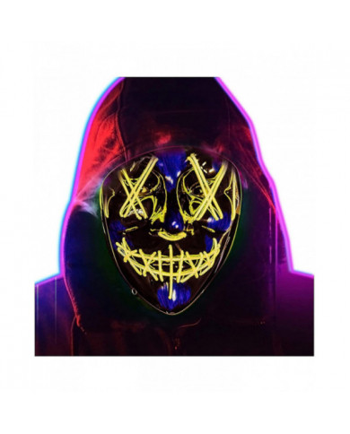 Glowing Mask Halloween Light Up Mask Led Mask, Led Glowing Halloween Holiday Party Carnaval Cosplay Scary Glowing Mask