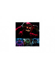 Glowing Mask Halloween Light Up Mask Led Mask, Led Glowing Halloween Holiday Party Carnaval Cosplay Scary Glowing Mask
