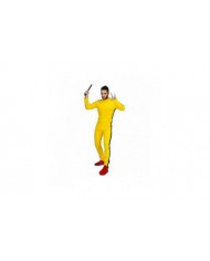 Adultes Une Pièce Jumpsuit Costume Jaune Kungfu Uniformes Halloween Costume