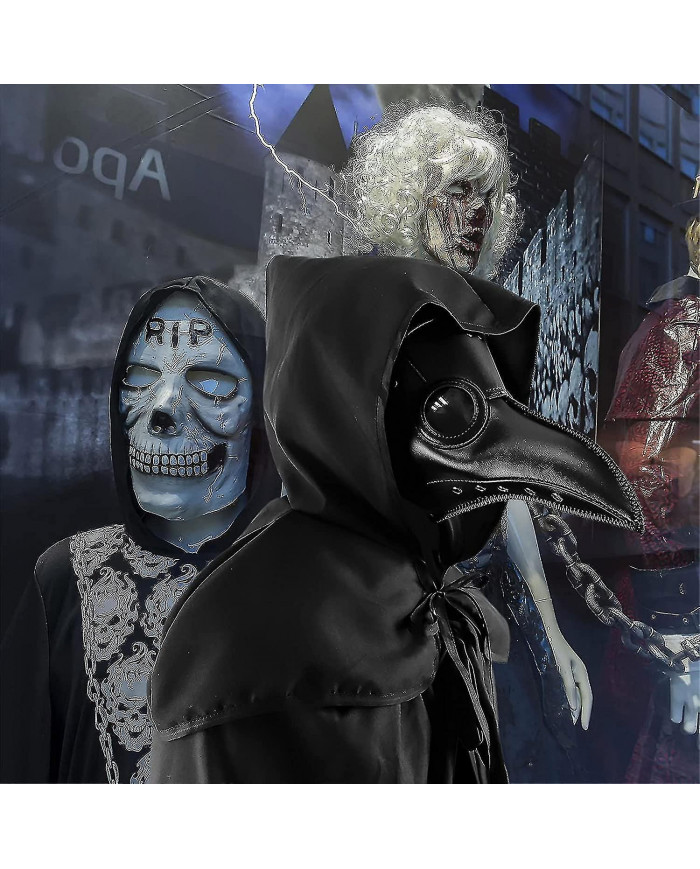 Halloween Plague Doctor Mask Plague Doctor Costume Obito Mask Steampunk Halloween Mask Horror Scary Halloween Mask [...]