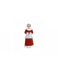 Mme Claus Pinafore Robe avec tablier Père Noël Costume adulte femme