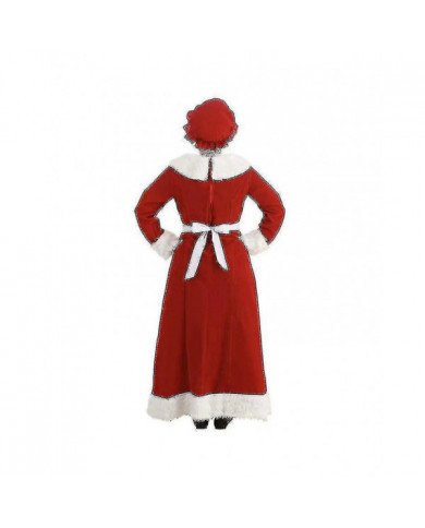 Mme Claus Pinafore Robe avec tablier Père Noël Costume adulte femme