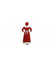 Mme Claus Pinafore Robe avec tablier Père Noël Costume adulte femme
