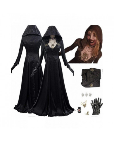 Femmes Evil Cosplay Costume Robe Fille Dame Halloween Collier Boucle d’oreille Noir Carnaval Set Déguisement [...]