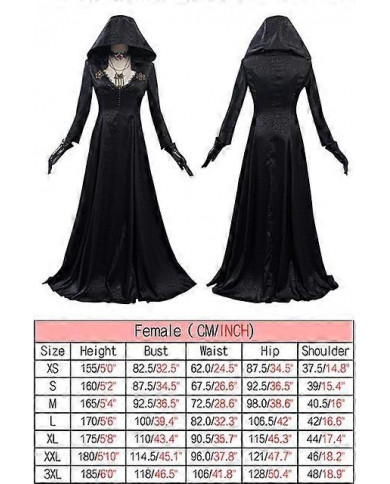 Femmes Evil Cosplay Costume Robe Fille Dame Halloween Collier Boucle d’oreille Noir Carnaval Set Déguisement [...]