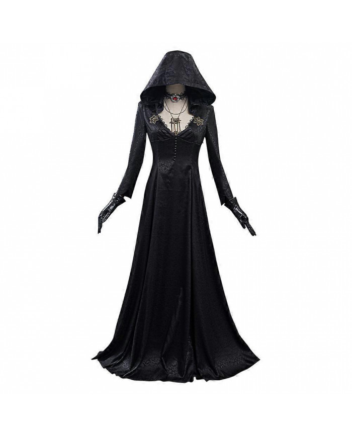 Femmes Evil Cosplay Costume Robe Fille Dame Halloween Collier Boucle d’oreille Noir Carnaval Set Déguisement [...]