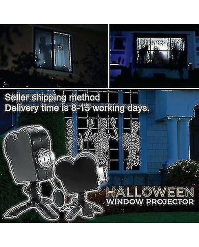 Projecteur Window Wonderland pour Halloween & Christmas Display Laser Dj Stage Lamp Spotlights Ghost1pcs)