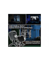Projecteur Window Wonderland pour Halloween & Christmas Display Laser Dj Stage Lamp Spotlights Ghost1pcs)
