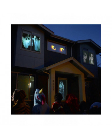 Projecteur Window Wonderland pour Halloween & Christmas Display Laser Dj Stage Lamp Spotlights Ghost1pcs)