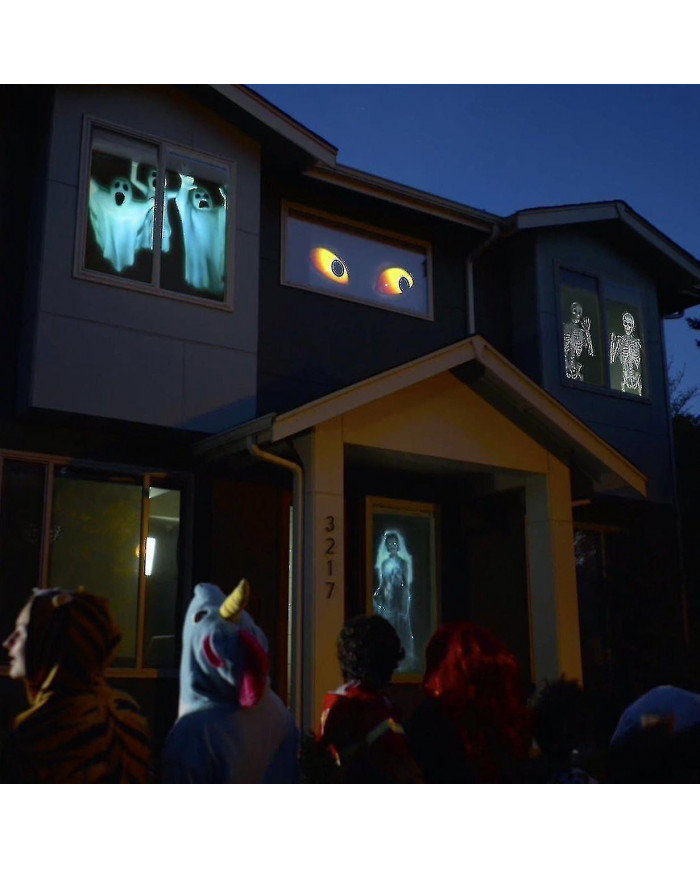 Projecteur Window Wonderland pour Halloween & Christmas Display Laser Dj Stage Lamp Spotlights Ghost1pcs)