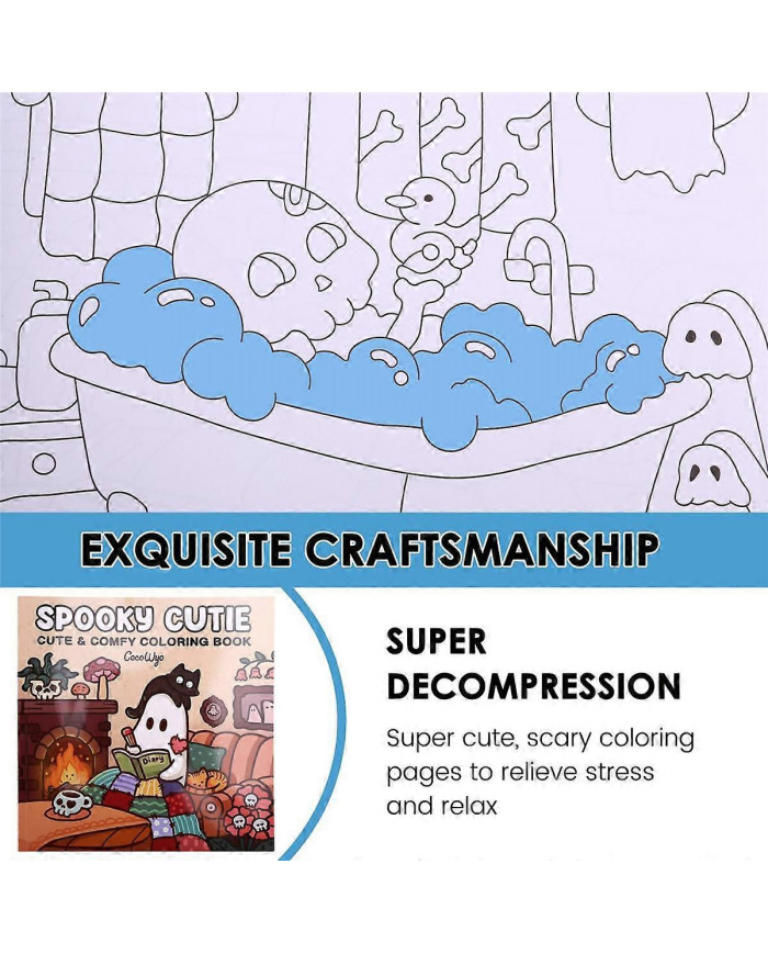 Livre de coloriage effrayant et mignon pour adultes et adolescents mettant en vedette d’adorables créatures [...]