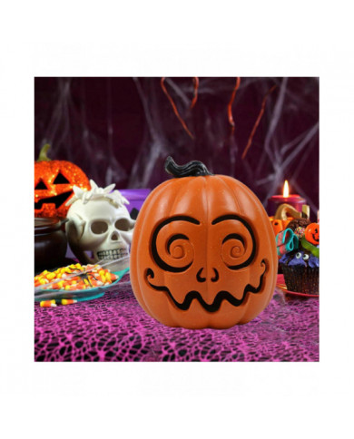 Halloween Pumpkin Lantern Light Up Scary Face Pumpkin Lamp Realistic Outdoor Halloween Decoration for Porch Lawn Garden