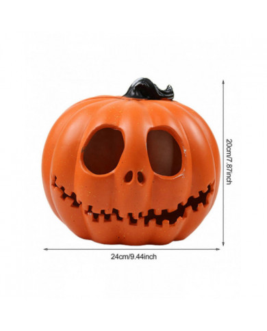 Halloween Pumpkin Lantern Light Up Scary Face Pumpkin Lamp Realistic Outdoor Halloween Decoration for Porch Lawn Garden