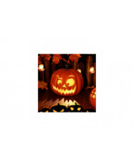 Halloween Pumpkin Lantern Light Up Scary Face Pumpkin Lamp Realistic Outdoor Halloween Decoration for Porch Lawn Garden