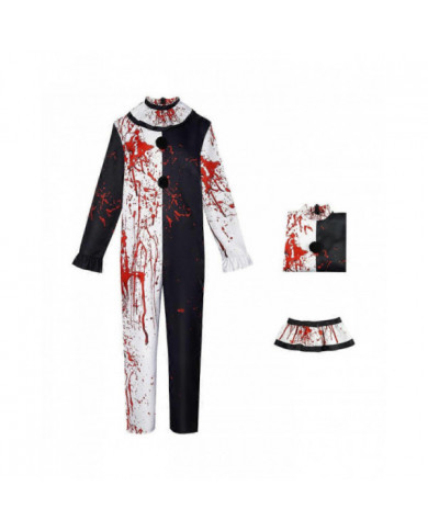 Halloween Cosplay Terrifier Bloodstain Clown Costume Combinaison Unisexe Femmes Hommes Fête Fantaisie Dres Tenue